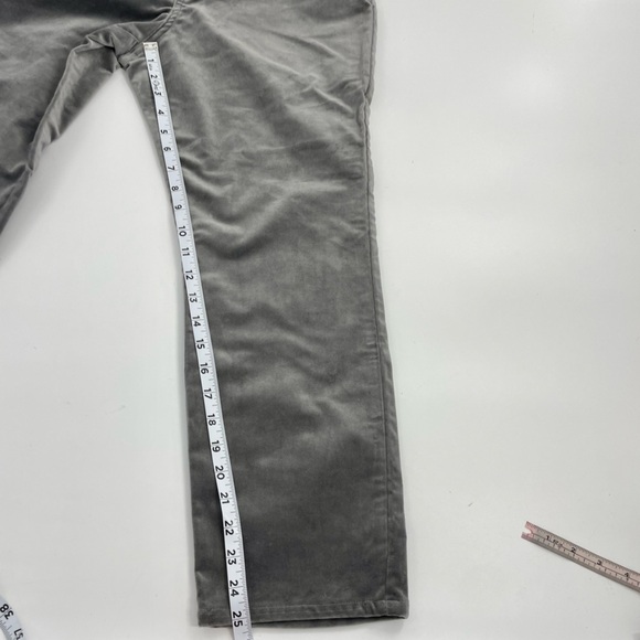 NWT Soft surroundings velvet grey Blakely Velveteen Pants‎ size 12P 5 pocket - Picture 4 of 11